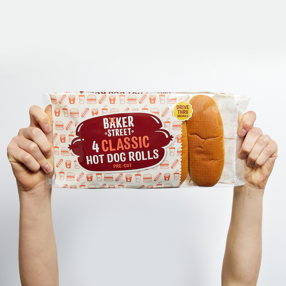 Baker Street Classic Hot Dog Rolls New Packaging