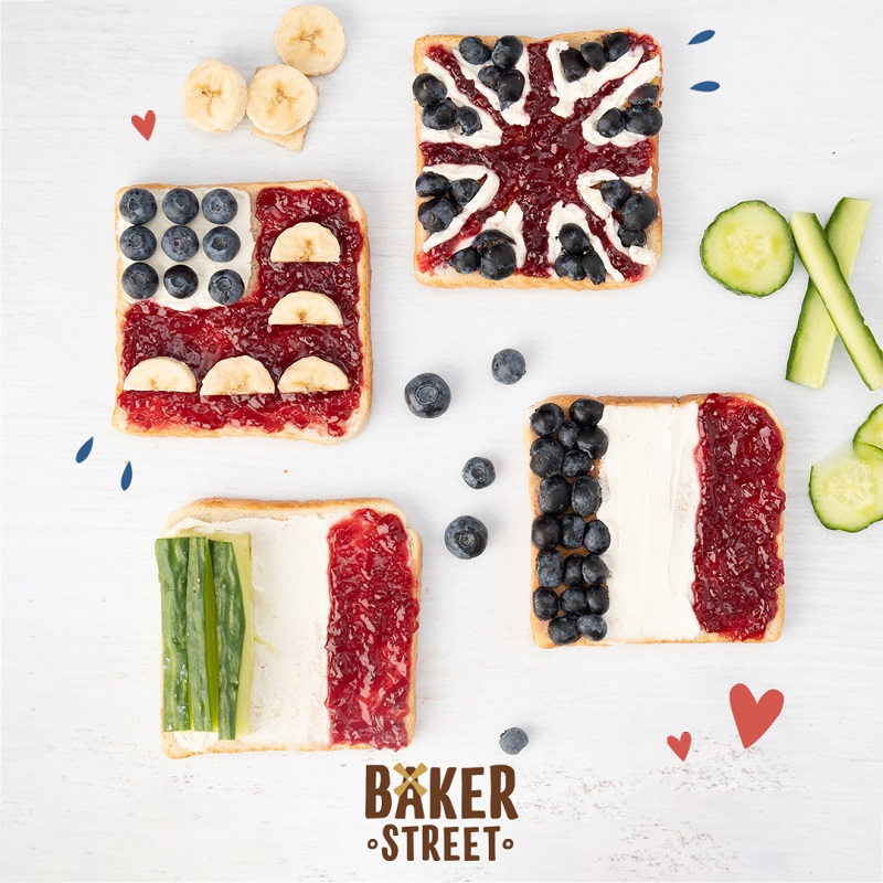 Flag Toast Toppers
